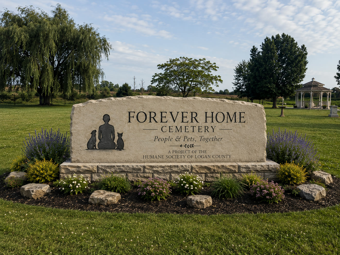 Forever Home Cemetery Roadside Sign