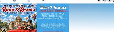 Rides & Rescues Charity Car Show flyer